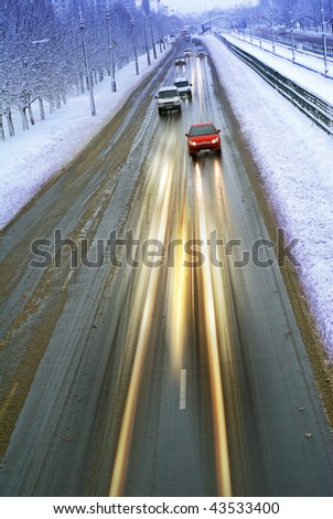 bad weather in Kiev city