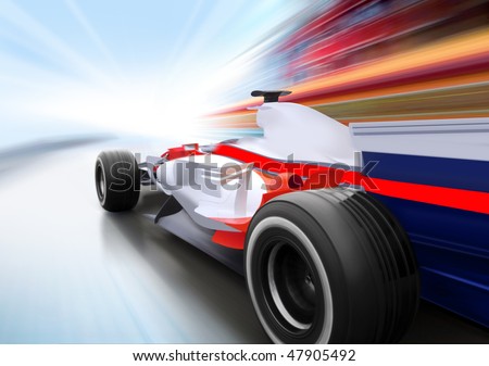driving at high speed in empty road - motion blur