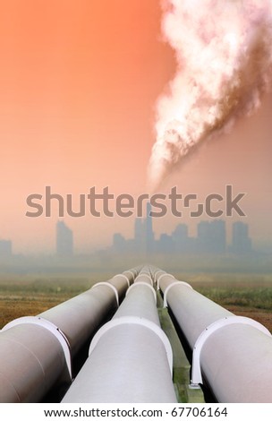 gas pipe line and atmospheric air pollution from factory