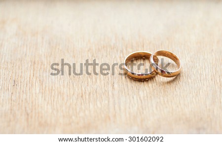 two rings on table