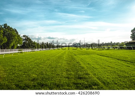 Horse racecourse field in Melbourne