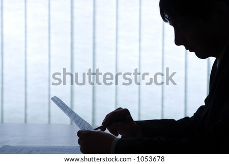 Office picture, man with pen and contract. Nice backlight and feeling, image is very clean, as always.