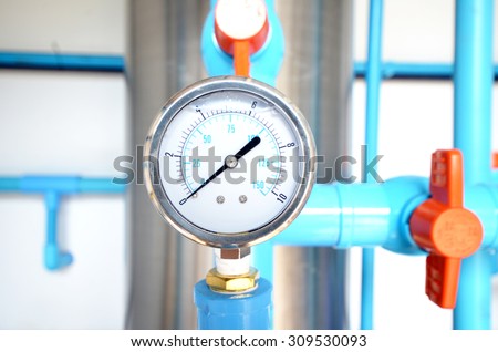 Measure water pressure ,This picture in a natural light and low light conditions