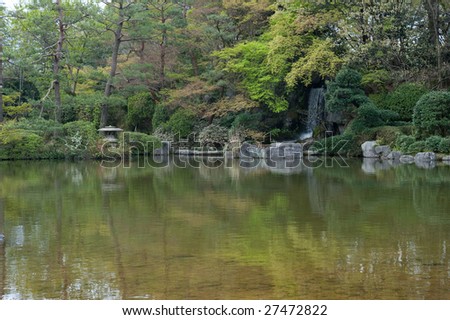 a traditional Japanese landscape garden