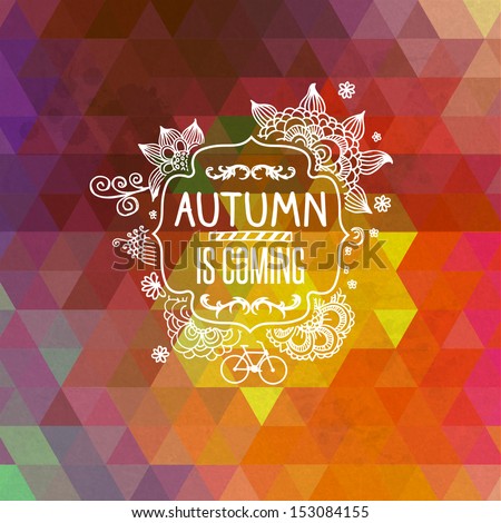 Vintage pattern with Autumn Color Vintage pattern with Autumn Color