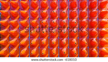 Orange Cones as art (exclusive at shutterstock)