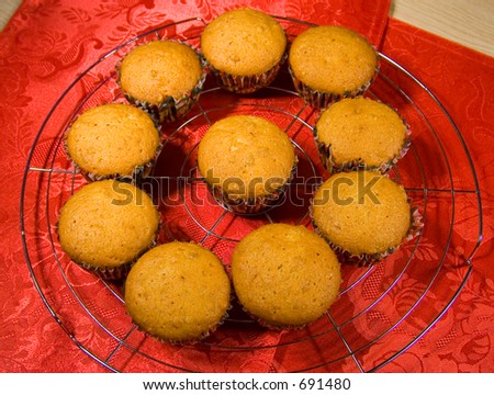 Homemade banana-nut muffin fresh out the oven (exclusive at shutterstock)