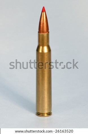 30 06 bullet. stock photo : 30-06 Bullet Red