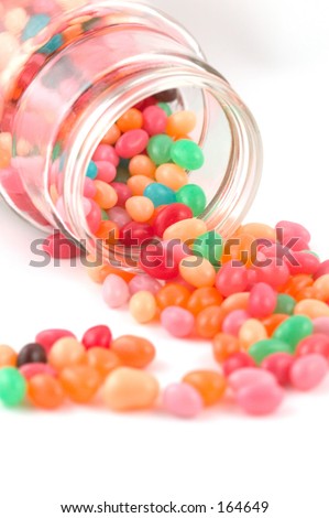 jelly beans jar. stock photo : jelly beans