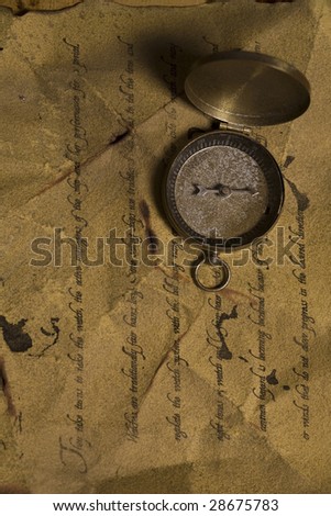 Compass and old letter