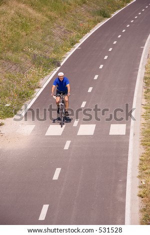 A person riding a bike