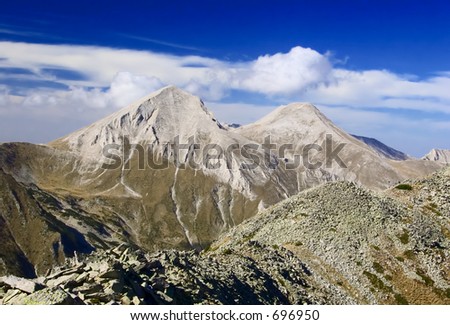 A view of Mt. Vihren, the highest peak in Eastern Europe