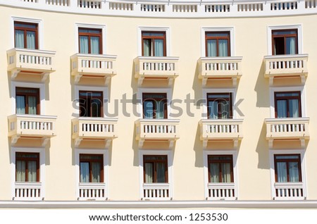Hotel balconies in Thessalonica