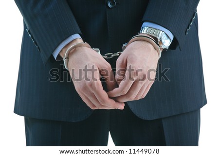 stock photo Arrest Handcuffed criminal