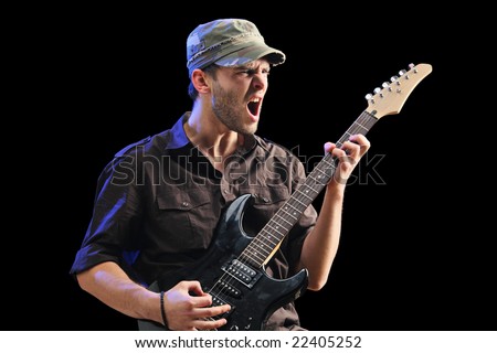 stock photo : Guitar player