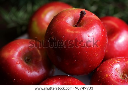 The big red apples