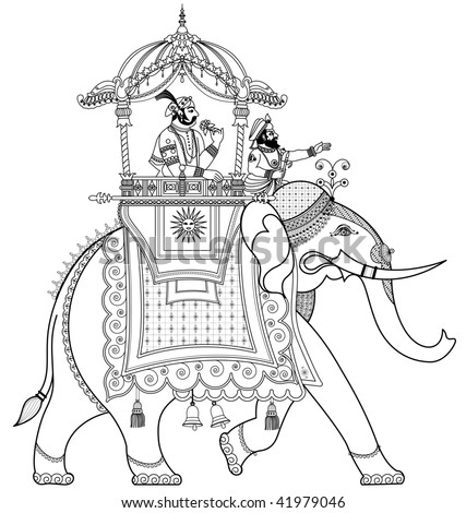 Decorated Indian Elephant