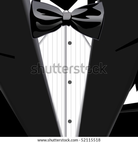 bow tie suit. of suit and ow tie