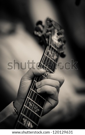 Guitar electric Guitarist playing