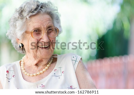 Portrait of a smiling elderly woman