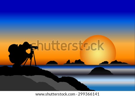 The landscape photography.Take a sunset