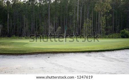 Golf Course Green and Sand Trap