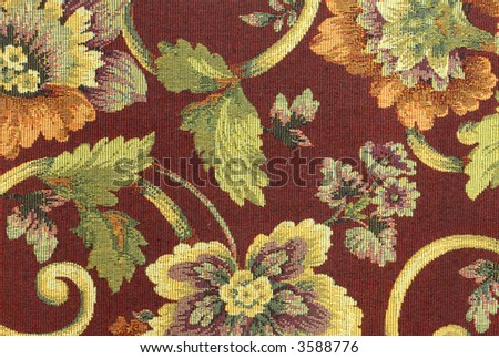 Traditional Floral and Cloth Fabric Background Pattern