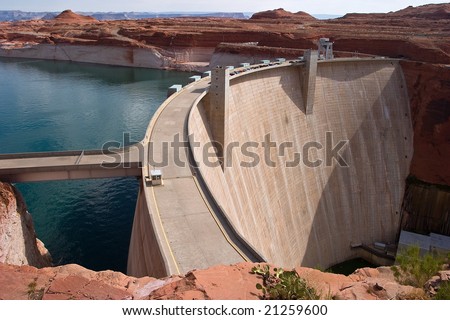 Hydro Power Electric Dam	 Lake Powell - Glen Canyon Dam