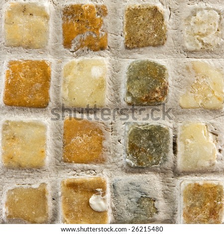 Small Ceramic Stone Brick Tiled Grout Background