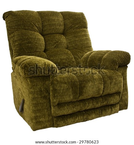 Green Chairs on Big And Tall Sage Green Rocker Recliner Chair Stock Photo 29780623