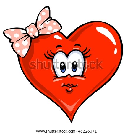 Lovely Heart Pictures on Love Heart   Girl Mascot Stock Vector 46226071   Shutterstock