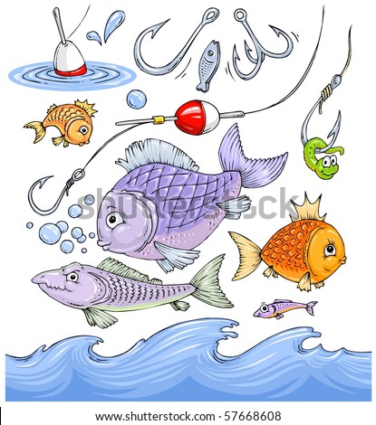 clip art fishing pictures. Fishing Cartoon Clip-Art