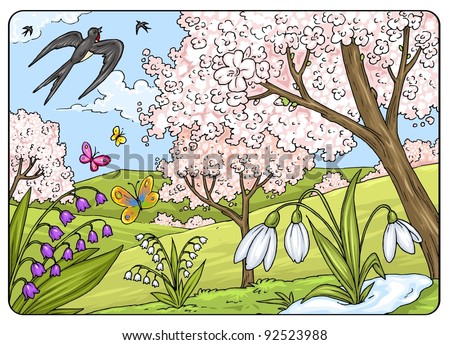 Four Seasons - Sprintime - Spring Landscape