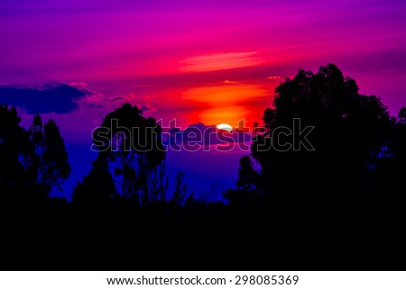 Sunset in Iringa region, Tanzania. To get a sundown/sunset like the in this region is very rare, because most of the times the region is covered cold cloud!