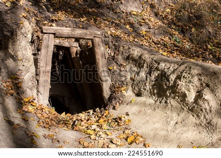 Old abandoned mine entrance