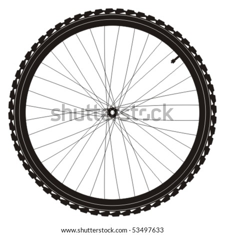 stock vector : Bike wheel - vector illustration on white background