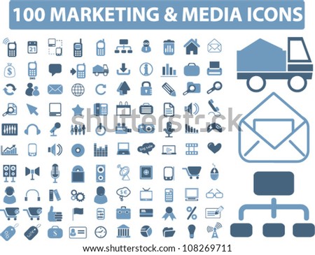 media icons vector