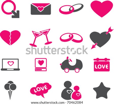 stock vector cute love design signs vector