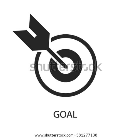 Goal Icon Stock Vector Illustration 381277138 : Shutterstock