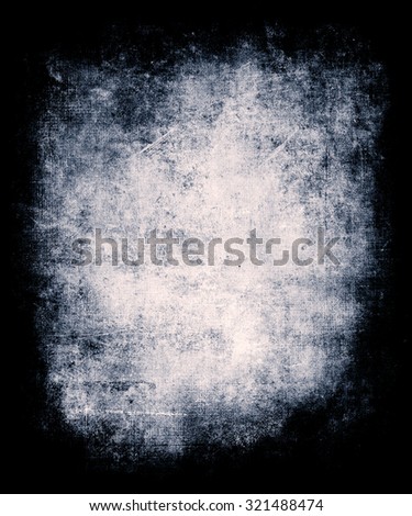 Blue Faded Grunge Texture Background With Black Frame