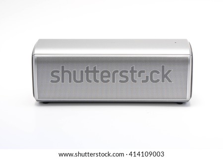 Wireless speaker on white background
