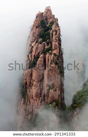 Huangshan Mountain (Yellow Mountain), China. Of all the notable mountains in China, it is probably the most famous to be found in the south of Anhui province.