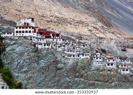 Famous Diskit Monastery in Ladakh, Jammu and Kashmir state, India