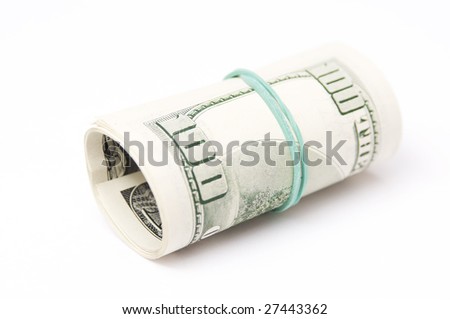 100 dollar bill background. stock photo : 100 dollar bill isolated on a white ackground