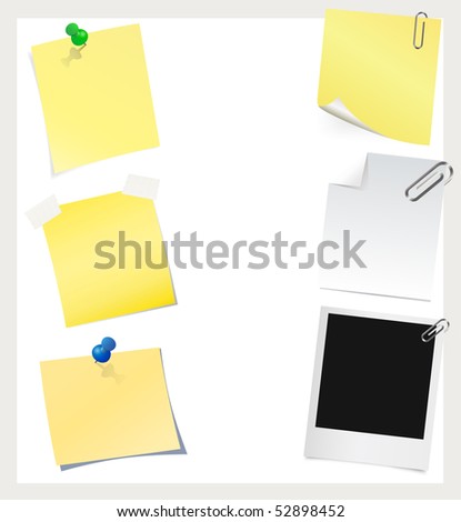 stock vector Instant photo sticky note