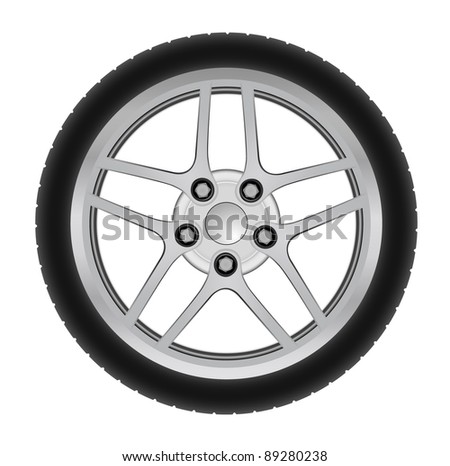 cartoon car wheel