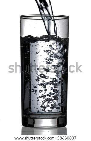 glass of water isolated on white
