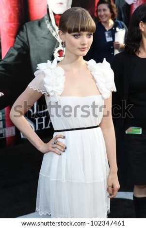 HOLLYWOOD, CA. - MAY 7: Actress Bella Heathcote arrives at Warner Bros. Pictures World Premiere of \'Dark Shadows\' on May 7, 2012 at Graumans Chinese Theatre in Hollywood, Ca.