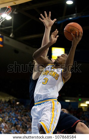 LOS ANGELES - FEB 26: UCLA Bruins guard Malcolm Lee #3 during the NCAA basketball game between the Arizona Wildcats and the UCLA Bruins on Feb 26, 2011 at Pauley Pavilion.