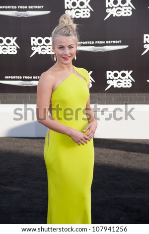 HOLLYWOOD, CA - JUNE 08: Actress Julianne Hough arrives at the premiere of Warner Bros. Pictures\' \'Rock of Ages\' at Grauman\'s Chinese Theatre on June 8, 2012 in Hollywood, California.